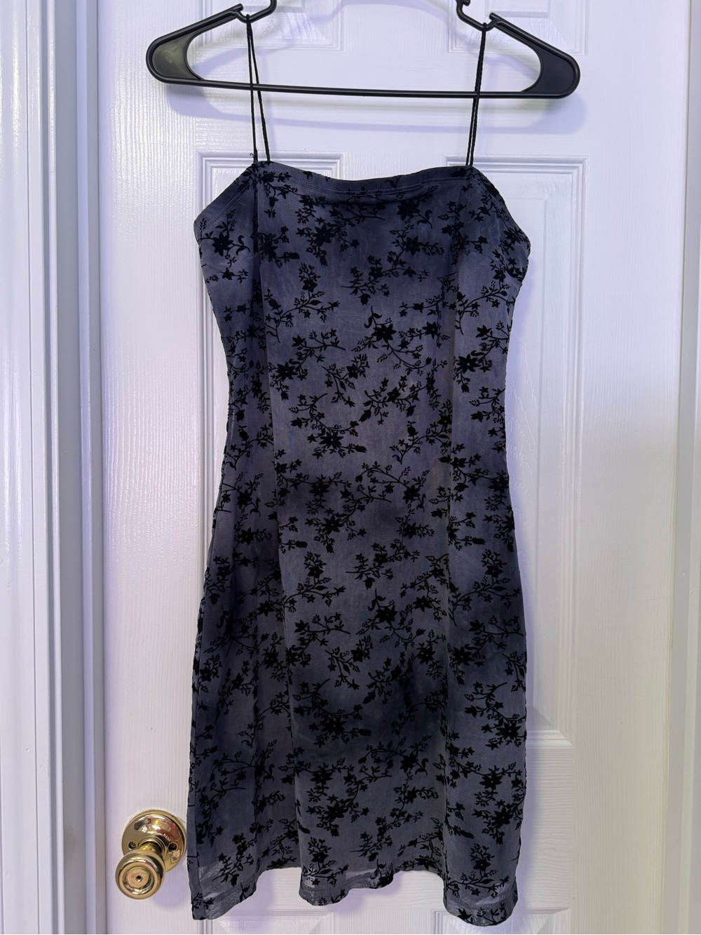 Black and Blue Floral Mini Dress